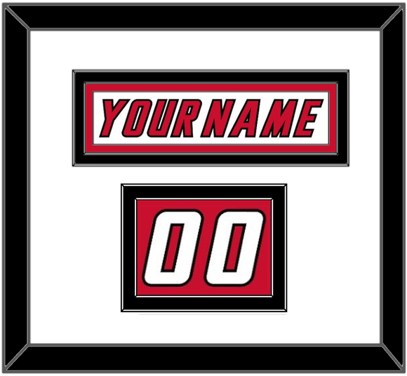 Calgary Nameplate & Number (Shoulder) - Home White (1995-2000) - Double Mat 2