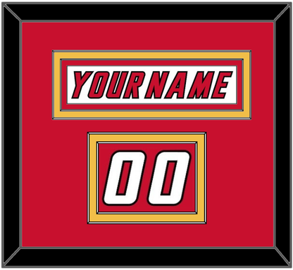 Calgary Nameplate & Number (Shoulder) - Home White (1995-2000) - Signature Tier 3