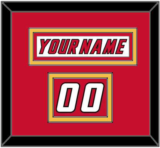 Calgary Nameplate & Number (Shoulder) - Home White (1995-2000) - Signature Tier 3