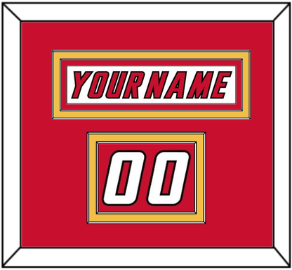 Calgary Nameplate & Number (Shoulder) - Home White (1995-2000) - Signature Tier 3