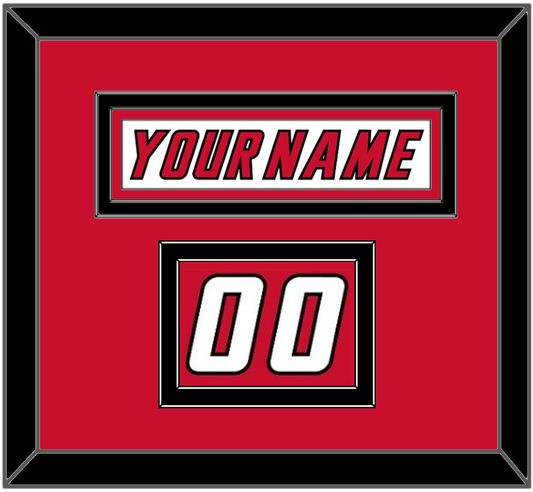 Calgary Nameplate & Number (Shoulder) - Home White (1995-2000) - Signature Tier 4