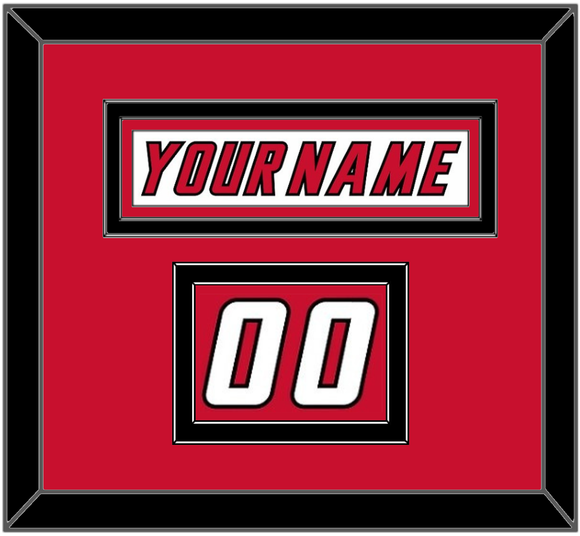 Calgary Nameplate & Number (Shoulder) - Home White (1995-2000) - Double Mat 4