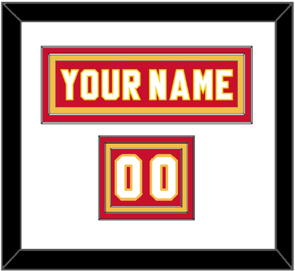 Calgary Nameplate & Number (Shoulder) - Home Red - Premier Tier 1