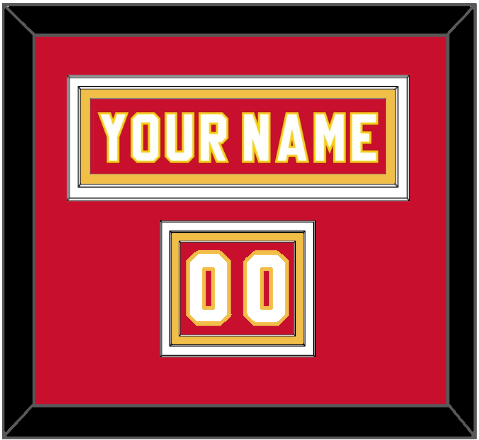 Calgary Nameplate & Number (Shoulder) - Home Red - Premier Tier 2