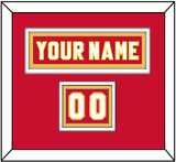 Calgary Nameplate & Number (Shoulder) - Home Red - Triple Mat 2