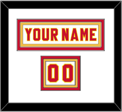 Calgary Nameplate & Number (Shoulder) - Road White - Premier Tier 1