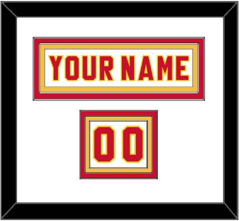 Calgary Nameplate & Number (Shoulder) - Road White - Premier Tier 1