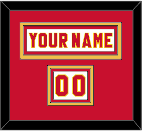 Calgary Nameplate & Number (Shoulder) - Road White - Premier Tier 2