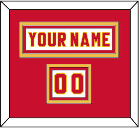Calgary Nameplate & Number (Shoulder) - Road White - Premier Tier 2