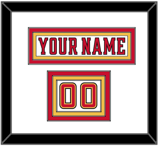 Calgary Nameplate & Number (Shoulder) - Road White (2017-2020) - Premier Tier 1