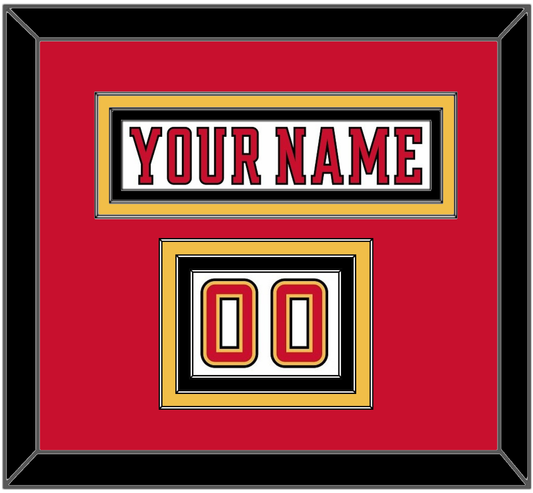 Calgary Nameplate & Number (Shoulder) - Road White (2017-2020) - Premier Tier 2
