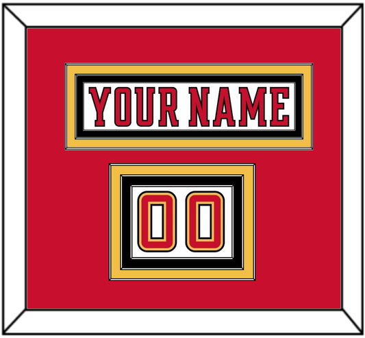 Calgary Nameplate & Number (Shoulder) - Road White (2017-2020) - Premier Tier 2