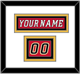 Calgary Nameplate & Number (Shoulder) - Home Red (2007-2017) - Triple Mat 1