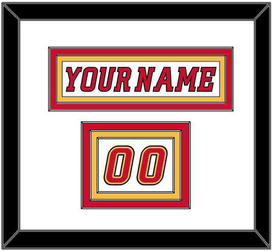 Calgary Nameplate & Number (Shoulder) - Road White (2007-2017) - Premier Tier 1