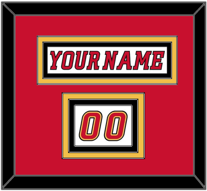 Calgary Nameplate & Number (Shoulder) - Road White (2007-2017) - Premier Tier 2