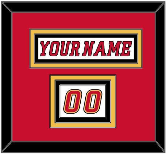 Calgary Nameplate & Number (Shoulder) - Road White (2007-2017) - Premier Tier 2