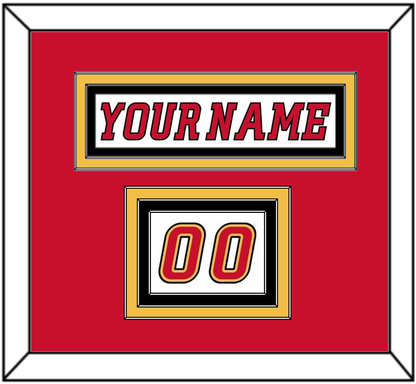 Calgary Nameplate & Number (Shoulder) - Road White (2007-2017) - Premier Tier 2