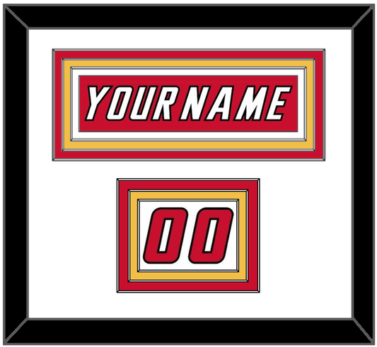 Calgary Nameplate & Number (Shoulder) - Road Red (1995-2000) - Premier Tier 1