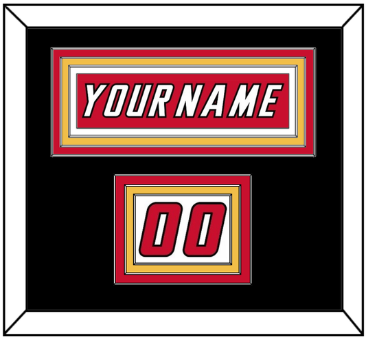 Calgary Nameplate & Number (Shoulder) - Road Red (1995-2000) - Premier Tier 3