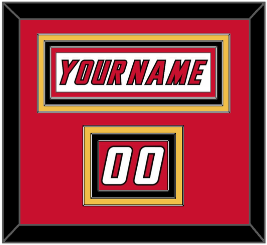 Calgary Nameplate & Number (Shoulder) - Home White (1995-2000) - Premier Tier 2