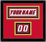 Calgary Nameplate & Number (Shoulder) - Home White (1995-2000) - Triple Mat 2