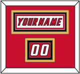 Calgary Nameplate & Number (Shoulder) - Home White (1995-2000) - Triple Mat 2