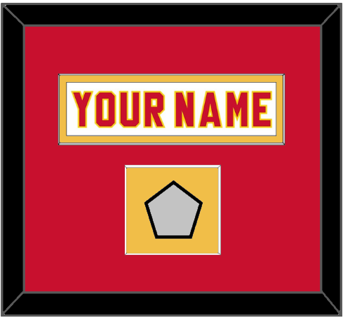 Calgary Nameplate & Stanley Cup Finals Jersey Patch - Home White (1980-1994) - Essential Tier 2
