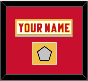 Calgary Nameplate & Stanley Cup Finals Jersey Patch - Home White (1980-1994) - Single Mat 2