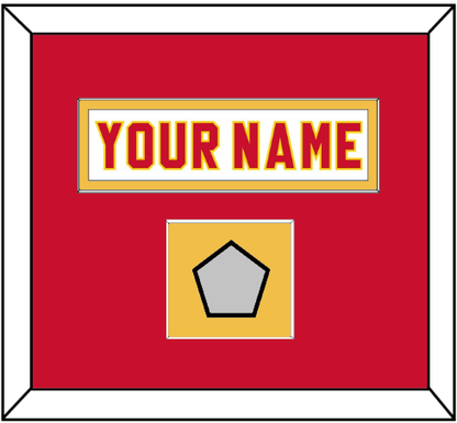 Calgary Nameplate & Stanley Cup Finals Jersey Patch - Home White (1980-1994) - Essential Tier 2