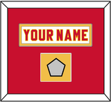 Calgary Nameplate & Stanley Cup Finals Jersey Patch - Home White (1980-1994) - Single Mat 2