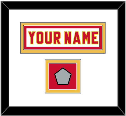 Calgary Nameplate & Stanley Cup Finals Jersey Patch - Home White (1980-1994) - Signature Tier 1