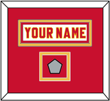 Calgary Nameplate & Stanley Cup Finals Jersey Patch - Home White (1980-1994) - Double Mat 2