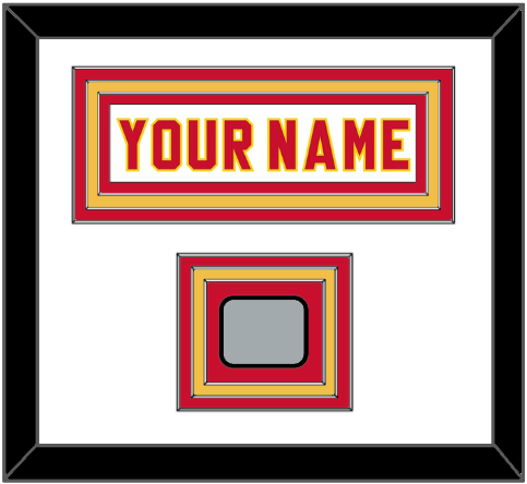 Calgary Nameplate & Stanley Cup Finals Jersey Patch - Home White (1980-1994) - Premier Tier 1
