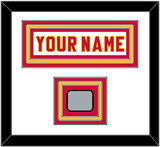 Calgary Nameplate & Stanley Cup Finals Jersey Patch - Home White (1980-1994) - Triple Mat 1