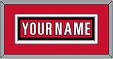 Carolina Nameplate - Home Red / Road White (2013-2017) - Double Mat 2
