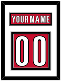 Carolina Nameplate & Number (Back) - Home Red (2017-2022) - Double Mat 1