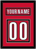 Carolina Nameplate & Number (Back) - Home Red (2017-2022) - Double Mat 2