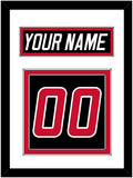 Carolina Nameplate & Number (Back) - Alternate Black (2008-2017) - Double Mat 1