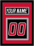 Carolina Nameplate & Number (Back) - Alternate Black (2008-2017) - Double Mat 2