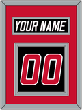Carolina Nameplate & Number (Back) - Alternate Black (2008-2017) - Double Mat 2