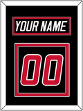 Carolina Nameplate & Number (Back) - Alternate Black (2008-2017) - Double Mat 3