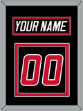 Carolina Nameplate & Number (Back) - Alternate Black (2008-2017) - Double Mat 3