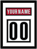 Carolina Nameplate & Number (Back) - Road White (2013-2019) - Double Mat 1