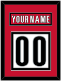 Carolina Nameplate & Number (Back) - Road White (2013-2019) - Double Mat 2