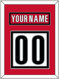Carolina Nameplate & Number (Back) - Road White (2013-2019) - Double Mat 2