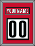 Carolina Nameplate & Number (Back) - Road White (2013-2019) - Double Mat 2