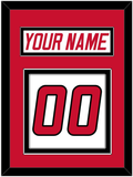 Carolina Nameplate & Number (Back) - Home White (1997-2000) - Double Mat 2
