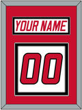 Carolina Nameplate & Number (Back) - Home White (1997-2000) - Double Mat 2