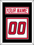 Carolina Nameplate & Number (Back) - Home White (1997-2000) - Double Mat 3