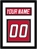 Carolina Nameplate & Number (Back) - Road Red (1997-2000) - Double Mat 1